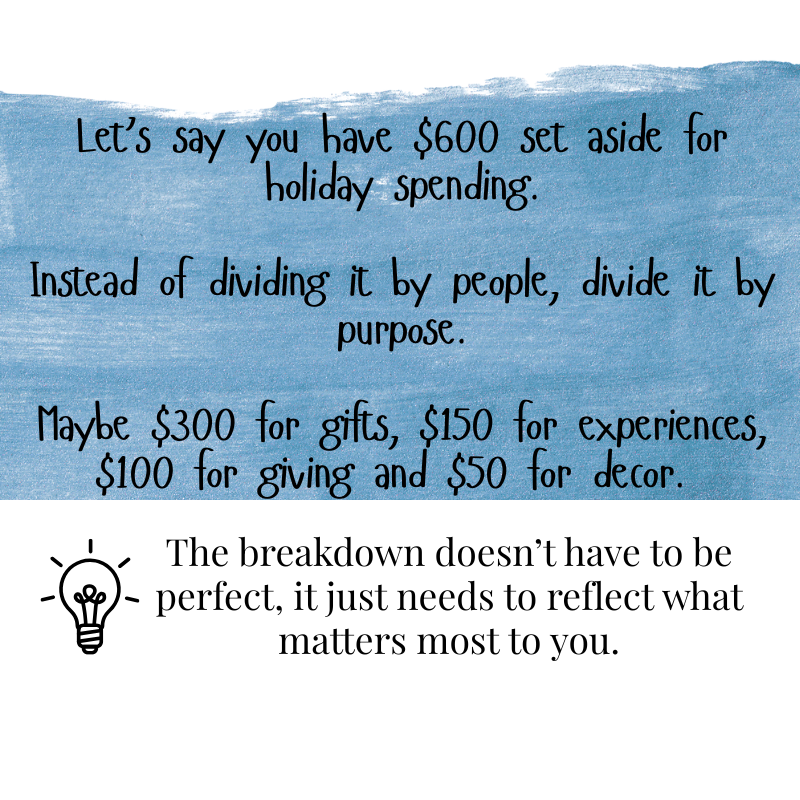 Divide spending by purpose not by people