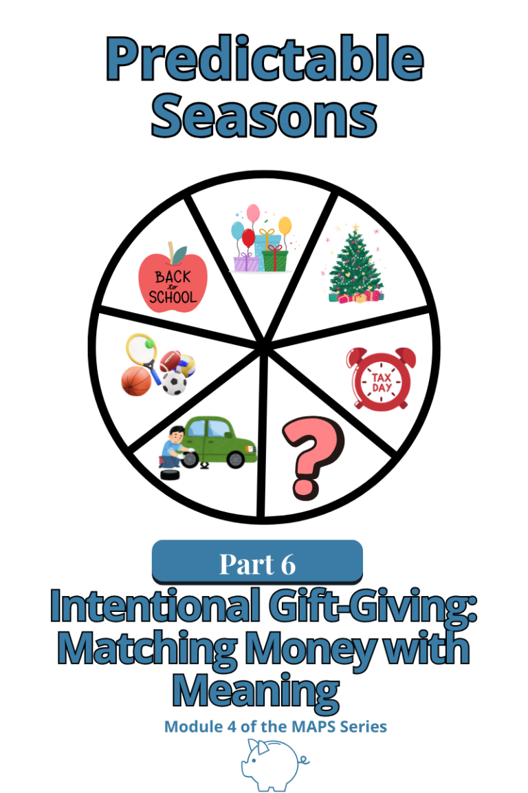 feature image for intentional gift giving with text and minimalist design
