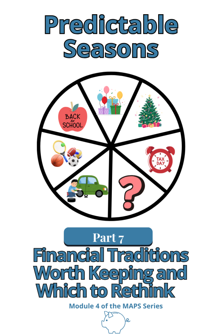 feature image for financial traditions post with neutral minimalist design and holiday budgeting series title